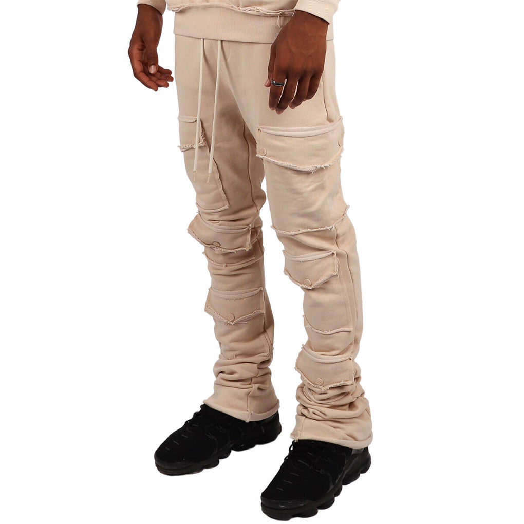 Sublimez Terry Stacked Pants Beige