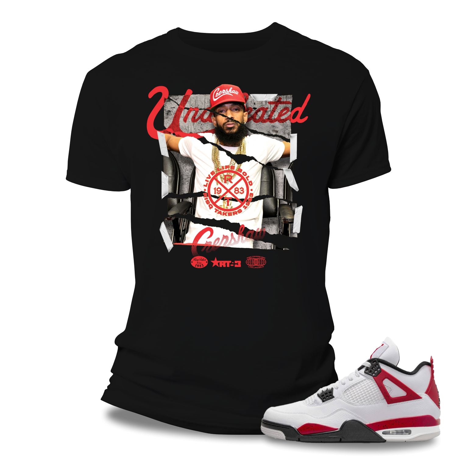 Risq Takers Nipsey Undefeated Black Shirt – Purple Carpet Miami