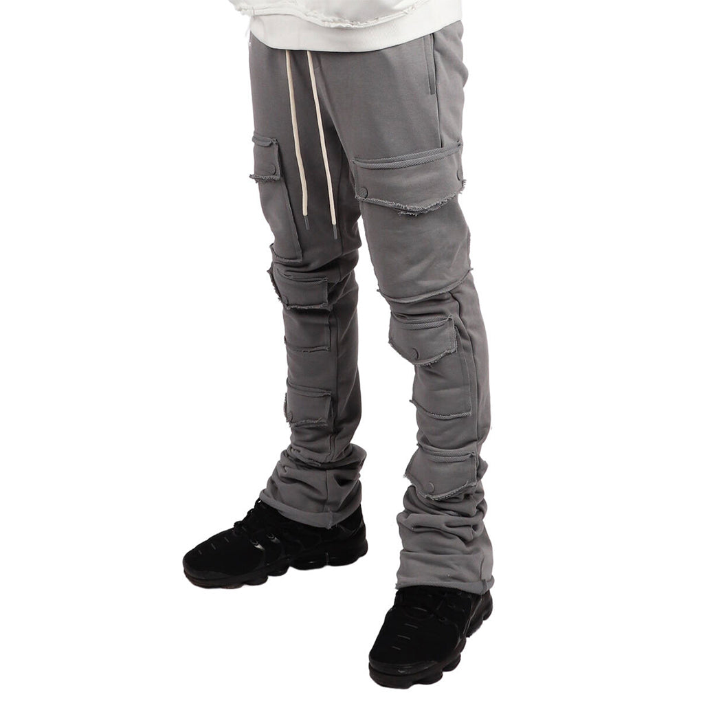Sublimez Terry Stacked Pants Gray