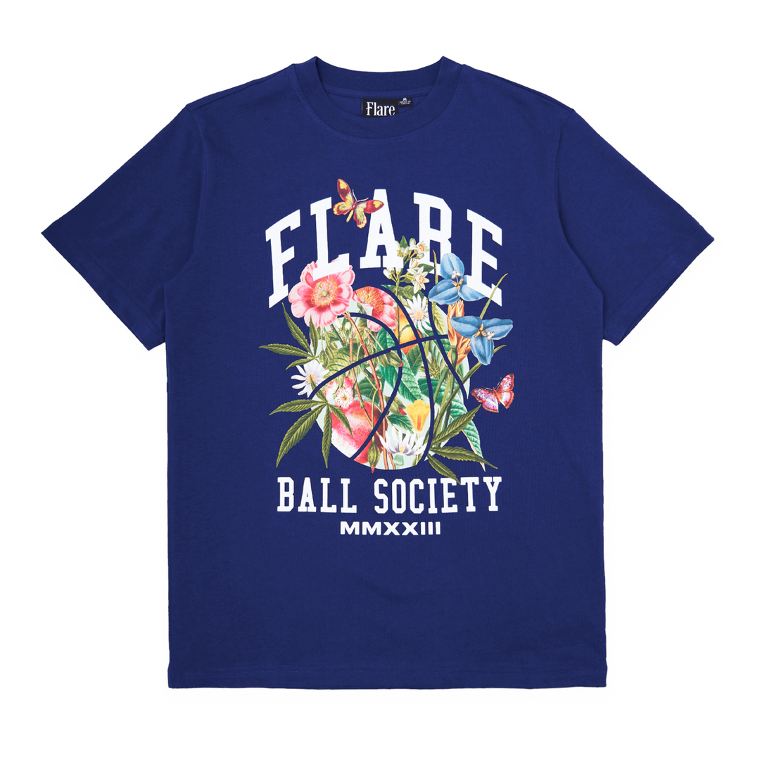 Flare Ball Society T Shirt Navy
