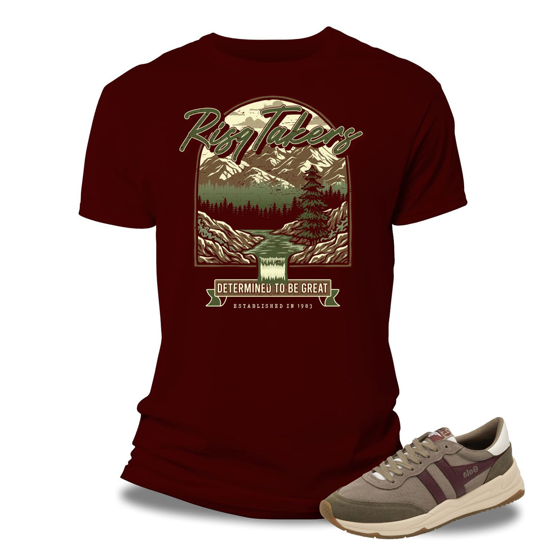 Risq Takers Determined Tee Burgundy