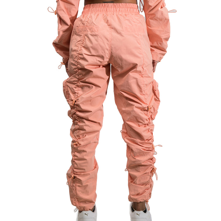 Smoke Rise Red High Rise Multi Bungee Jogger Coral