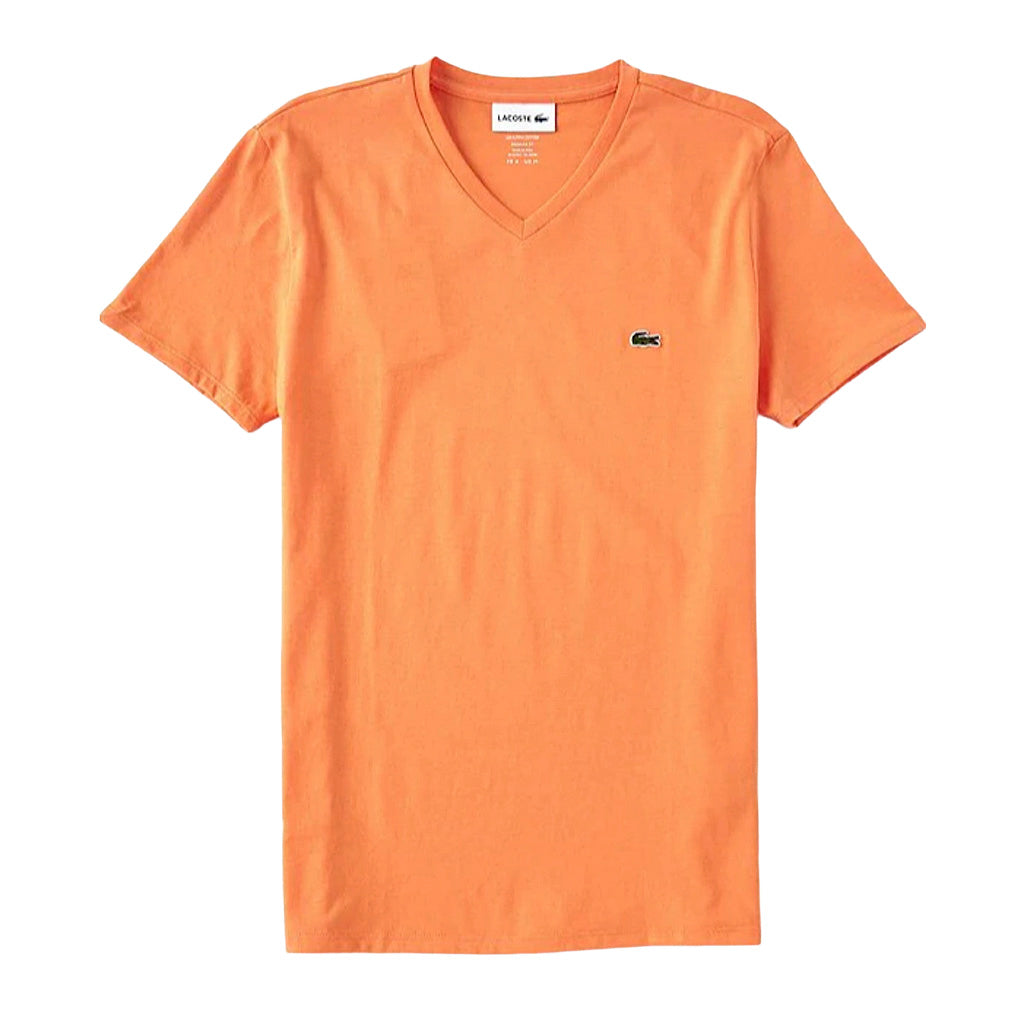 Lacoste Solid Color V-Neck Orange