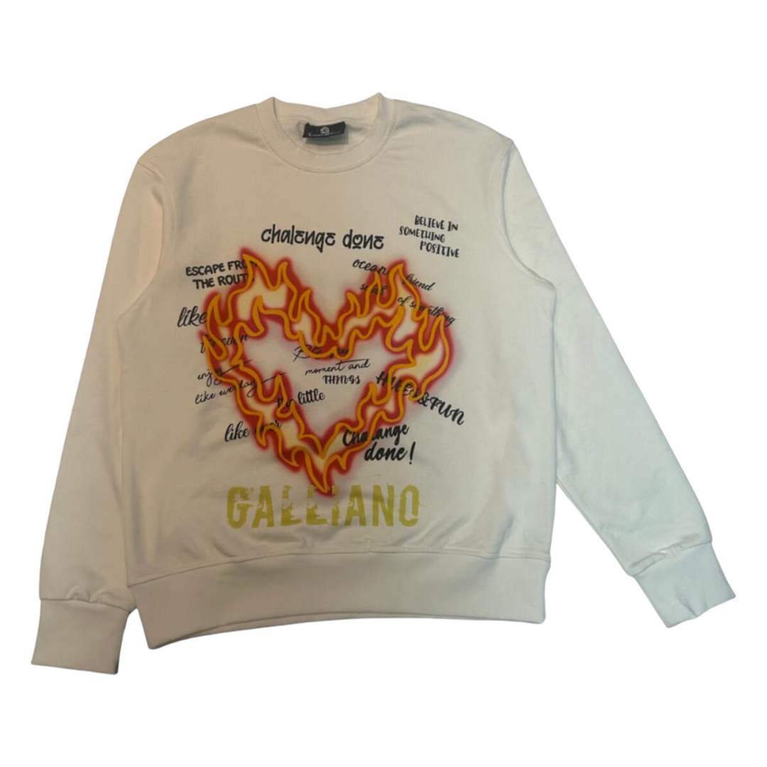 Salvatore Galliano Fire Crewneck Sweater