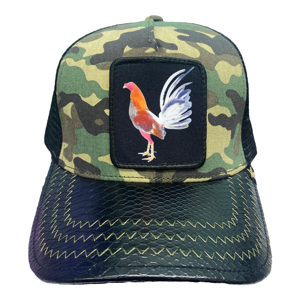 Gold Star Rooster Trucker Hat