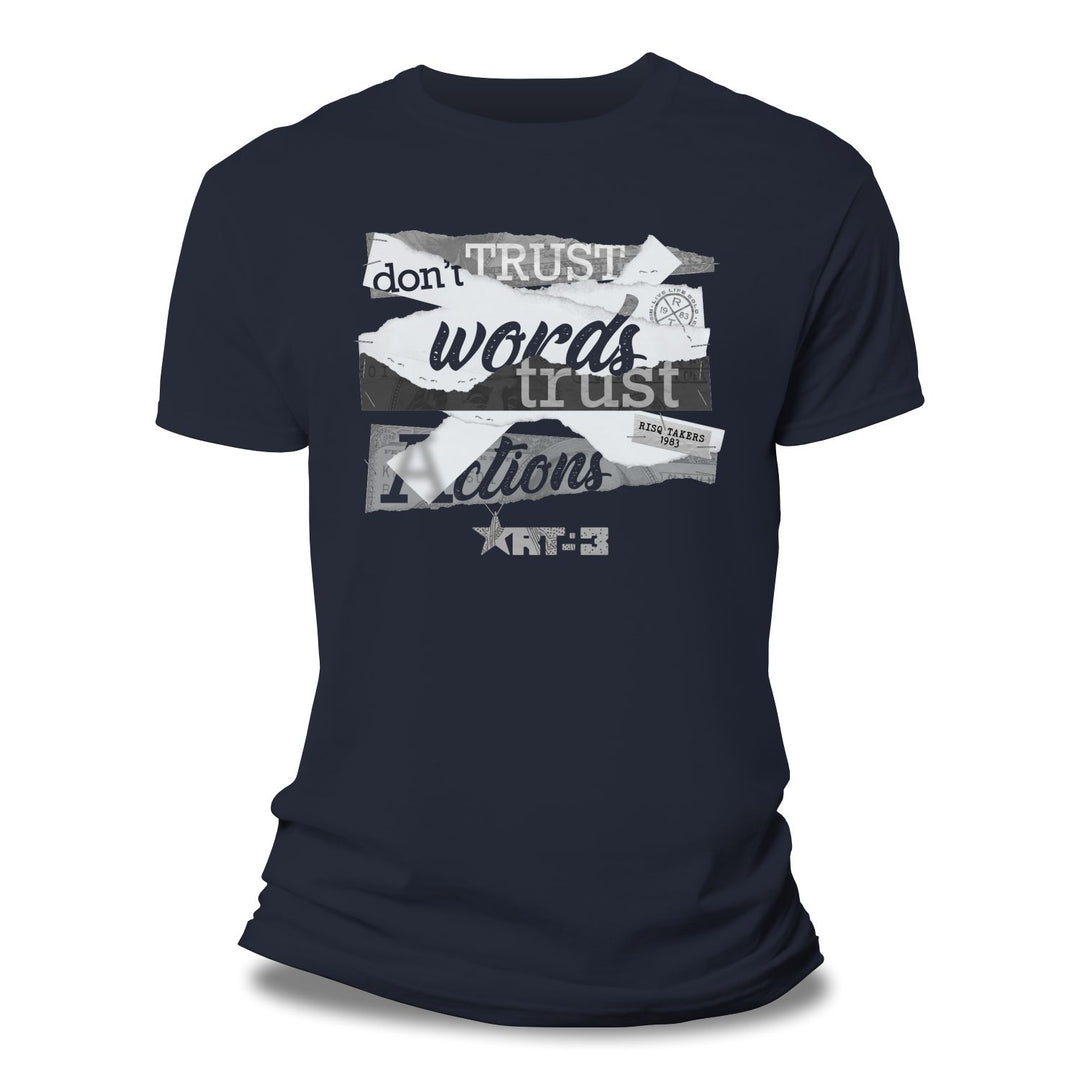 Risq Takers Don't Trust Words T-Shirt Navy
