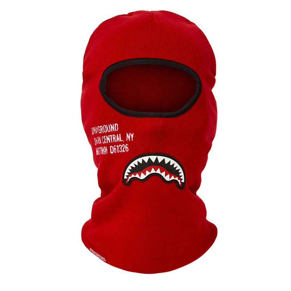 Spray Ground Shark Central Red Ski Mask Purple Carpet Miami
