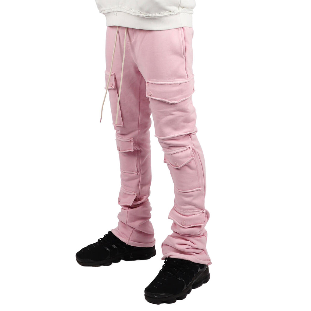 Sublimez Terry Stacked Pants Pink